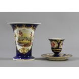 An early C19th English porcelain spill v