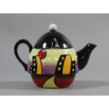 A Lorna Bailey one cup teapot decorated