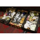 Three boxes of miscellaneous ceramics to