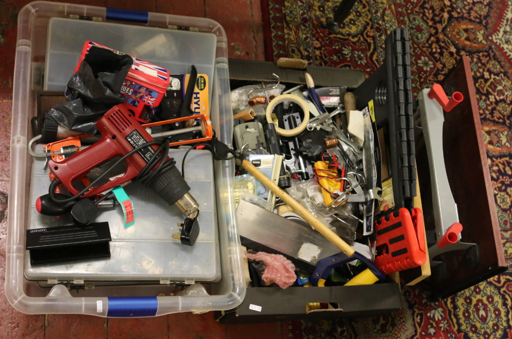 Two boxes of assorted tools including be