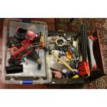 Two boxes of assorted tools including be