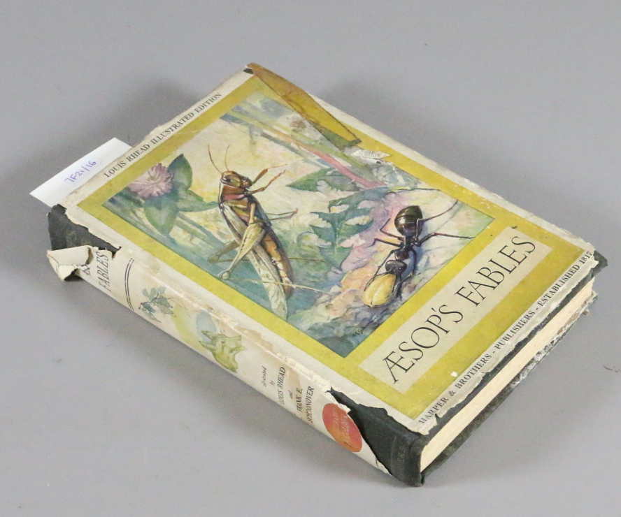 A bound copy 'Aesops Fables' illustrated