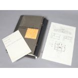 Buildings Plans Designs by Frank Lloyd Wright. A large portfolio with a limited booklet and loose
