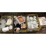 Three boxes of miscellaneous pottery, ch