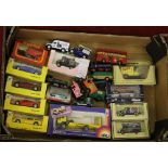 A collection of diecast cars, lorries an