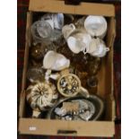 A box of miscellaneous to include glass