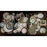 Three boxes of miscellaneous china and c