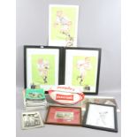 A collection of sporting memorabilia to