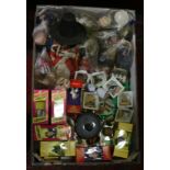 A box and contents of dolls from around