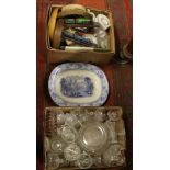 Two boxes of mixed glassware and collect