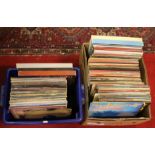 Two boxes of LP records mainly easy list