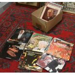 A small collection of LP records mainly classical and opera.