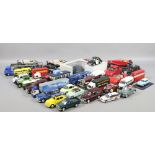 A collection of diecast model cars,