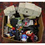 A box of childrens toys to include Transformers, Star Wars etc.