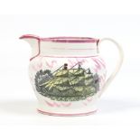 A nineteenth century Sunderland lustre pearlware jug. Printed with the Gauntlet Clipper Ship and