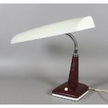 A retro adjustable reading lamp.