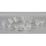 A collection of Victorian and later glasswares to include faceted examples.