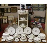 A comprehensive Wedgwood tea and dinner service decorated in the Osborne design, eighty five pieces,