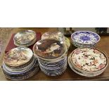 A large quantity of collectors cabinet plates, various factories to include Royal Doulton, Coalport,