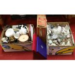 Two boxes of miscellaneous to include mixed glasswares and ceramics,