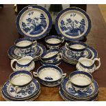 A Booths real old Willow pattern tea service approximately twenty nine pieces.