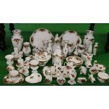 A collection of Royal Albert china decorated in the Old Country Roses pattern various shapes