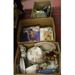 Three boxes of miscellaneous to include a box of Royal ephemera along with two boxes of mixed