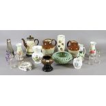 A collection of mixed ceramics and glasswares to include Torquay ware, Radford,