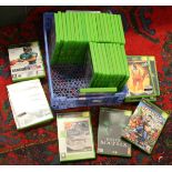 A collection of assorted X Box computer games.