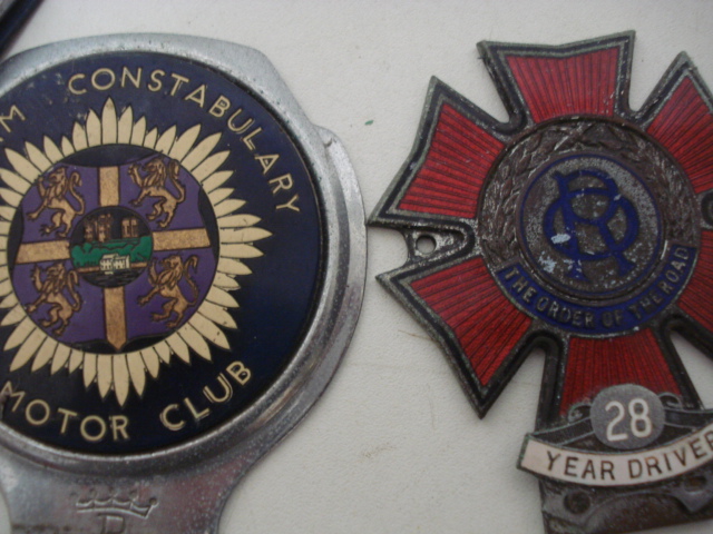 Collection of Nine Vintage Chrome & Enamel Card Badges - Image 2 of 3