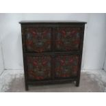 Painted & Decorated South Indian / Persian Two Door Cabinet