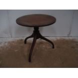 Cut Down 19th Century Mahogany Tripod Occasional Table