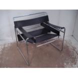 Chrome & Leather Wassily Marcel Brever Armchair