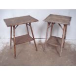 Two Bamboo Two Tier Occasional Tables