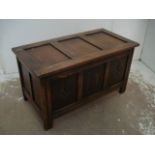 Oak Three Panel Coffer / Ottoman