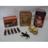 Vintage Tin Money Box, Clockwood Toys, Soldiers & Tiddlywinks
