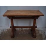 Pale Solid Oak Pugin Style Side Table