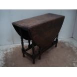 Oak Drop Leaf Oval Gate Leg Occasional Table