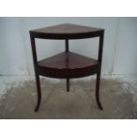 Georgian Mahogany Two Tier Corner Wash Stand