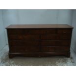 Georgian Style Double Flame Mahogany Chest with Four Drawers Above & Drop Handles