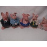 Wade Family of Five Piggy Money Boxes
