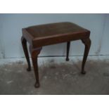 Mahogany Queen Ann Style Dressing Table Stool