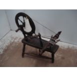 Turned Wooden Traditional Spinning Wheel