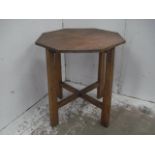 Arts & Crafts Inlaid Oak Octagonal Occasional Table