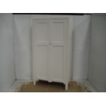 Single White Painted Art Deco Wardrobe with Fitted Interior