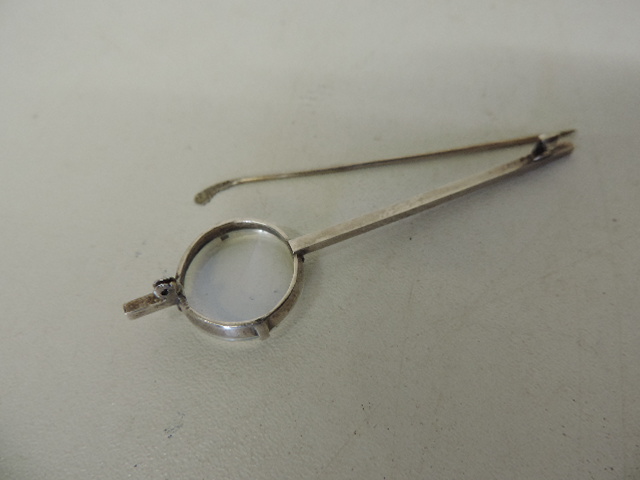 Silver Vesta Case & Moon Stone Set Pin Broach - Image 3 of 3