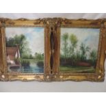 Two Gilt Framed Oil Scenes in Hythe Area