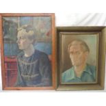 Framed Oil Portrait Signed & Dated 1942 & One Other