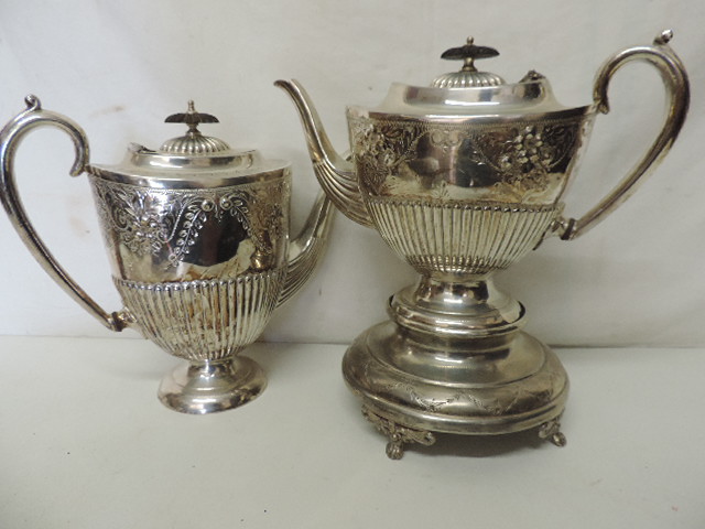 Silver Plate Tea & Coffee Service incl. Tea Pot Stand - Image 2 of 2