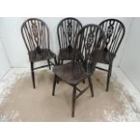 Set of Six Stained Windsor Dining Chairs